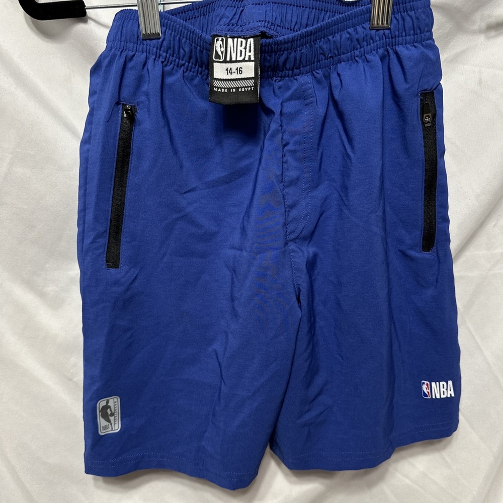 Youth NBA Basketball Shorts With Pockets Royal Blue Size L 14-16